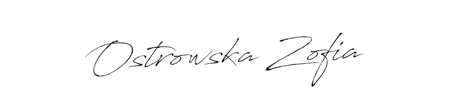 Design your own signature with our free online signature maker. With this signature software, you can create a handwritten (Antro_Vectra) signature for name Ostrowska Zofia. Ostrowska Zofia signature style 6 images and pictures png