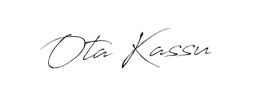 You should practise on your own different ways (Antro_Vectra) to write your name (Ota Kassu) in signature. don't let someone else do it for you. Ota Kassu signature style 6 images and pictures png