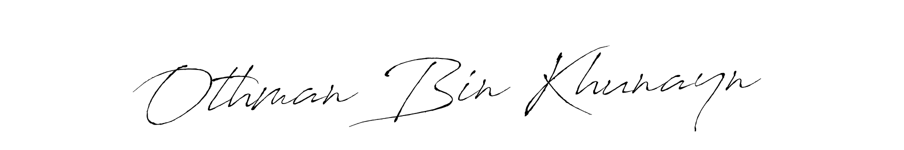 Design your own signature with our free online signature maker. With this signature software, you can create a handwritten (Antro_Vectra) signature for name Othman Bin Khunayn. Othman Bin Khunayn signature style 6 images and pictures png