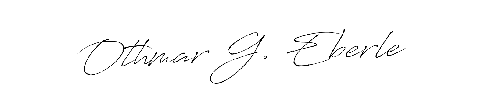 How to make Othmar G. Eberle name signature. Use Antro_Vectra style for creating short signs online. This is the latest handwritten sign. Othmar G. Eberle signature style 6 images and pictures png