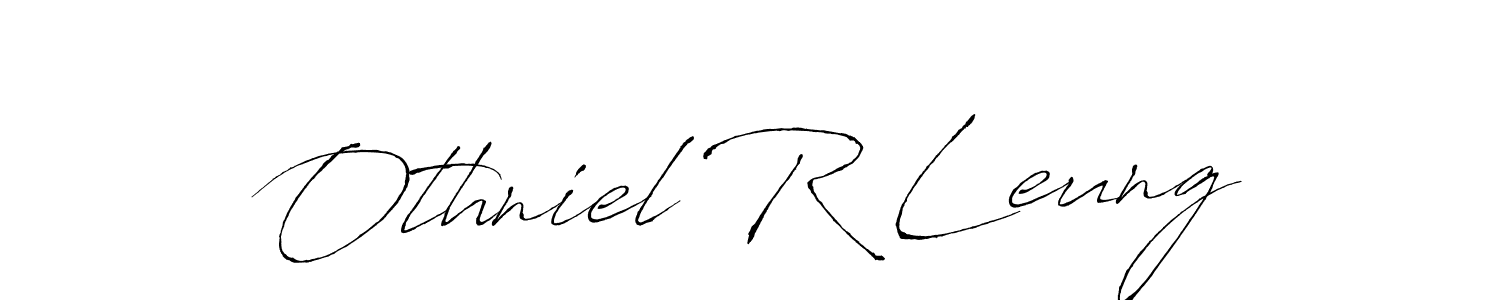 Make a beautiful signature design for name Othniel R Leung. With this signature (Antro_Vectra) style, you can create a handwritten signature for free. Othniel R Leung signature style 6 images and pictures png