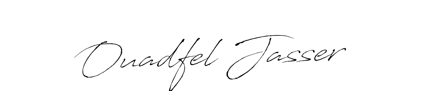Similarly Antro_Vectra is the best handwritten signature design. Signature creator online .You can use it as an online autograph creator for name Ouadfel Jasser. Ouadfel Jasser signature style 6 images and pictures png