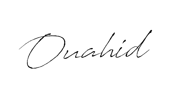 Design your own signature with our free online signature maker. With this signature software, you can create a handwritten (Antro_Vectra) signature for name Ouahid. Ouahid signature style 6 images and pictures png