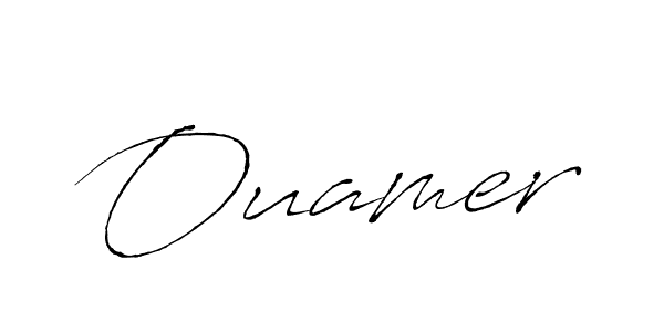 Ouamer stylish signature style. Best Handwritten Sign (Antro_Vectra) for my name. Handwritten Signature Collection Ideas for my name Ouamer. Ouamer signature style 6 images and pictures png