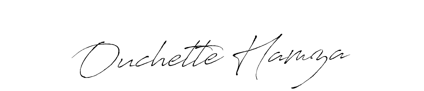 Antro_Vectra is a professional signature style that is perfect for those who want to add a touch of class to their signature. It is also a great choice for those who want to make their signature more unique. Get Ouchette Hamza name to fancy signature for free. Ouchette Hamza signature style 6 images and pictures png
