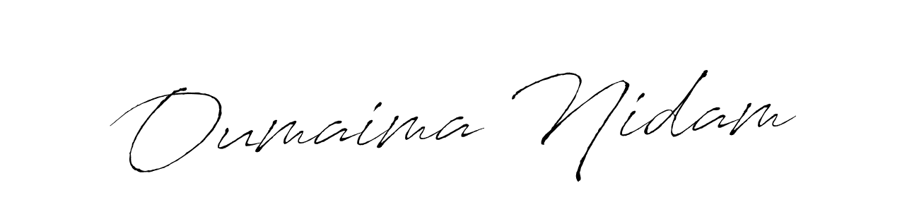 Oumaima Nidam stylish signature style. Best Handwritten Sign (Antro_Vectra) for my name. Handwritten Signature Collection Ideas for my name Oumaima Nidam. Oumaima Nidam signature style 6 images and pictures png