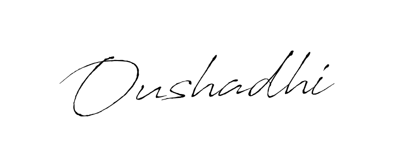 Design your own signature with our free online signature maker. With this signature software, you can create a handwritten (Antro_Vectra) signature for name Oushadhi. Oushadhi signature style 6 images and pictures png