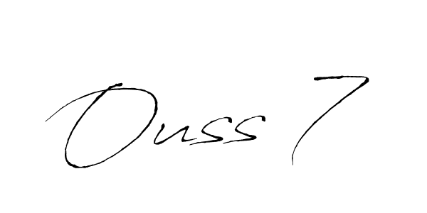 The best way (Antro_Vectra) to make a short signature is to pick only two or three words in your name. The name Ouss 7 include a total of six letters. For converting this name. Ouss 7 signature style 6 images and pictures png