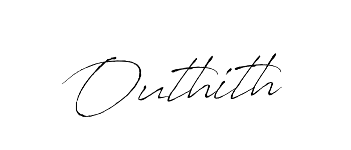 Make a beautiful signature design for name Outhith. With this signature (Antro_Vectra) style, you can create a handwritten signature for free. Outhith signature style 6 images and pictures png