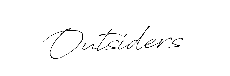 Make a beautiful signature design for name Outsiders. With this signature (Antro_Vectra) style, you can create a handwritten signature for free. Outsiders signature style 6 images and pictures png