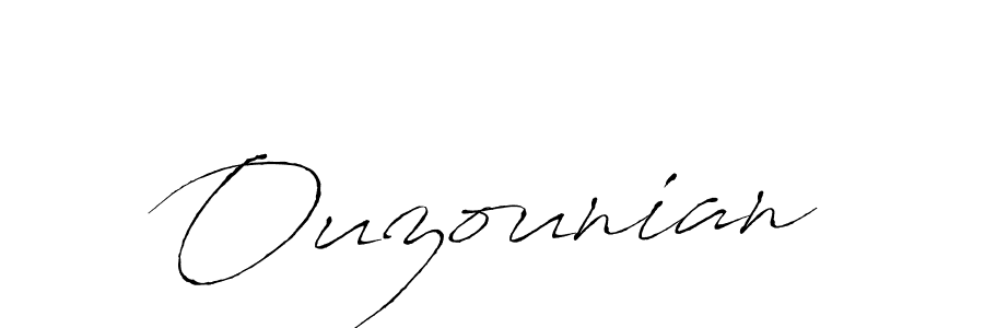 Similarly Antro_Vectra is the best handwritten signature design. Signature creator online .You can use it as an online autograph creator for name Ouzounian. Ouzounian signature style 6 images and pictures png