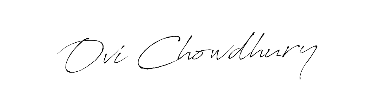 Design your own signature with our free online signature maker. With this signature software, you can create a handwritten (Antro_Vectra) signature for name Ovi Chowdhury. Ovi Chowdhury signature style 6 images and pictures png