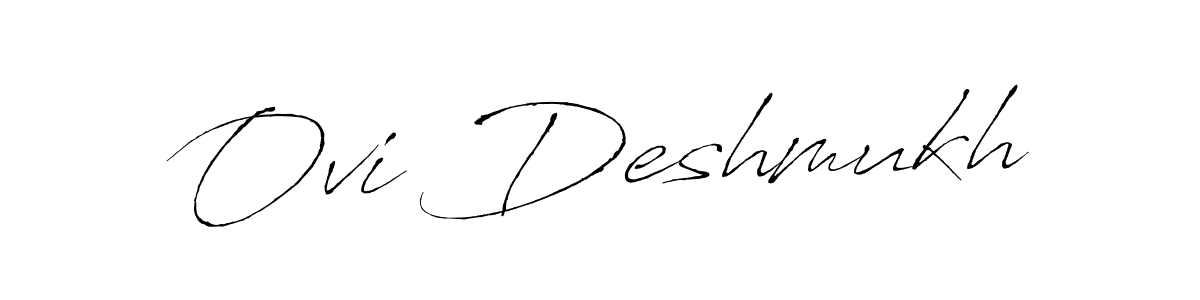 Antro_Vectra is a professional signature style that is perfect for those who want to add a touch of class to their signature. It is also a great choice for those who want to make their signature more unique. Get Ovi Deshmukh name to fancy signature for free. Ovi Deshmukh signature style 6 images and pictures png