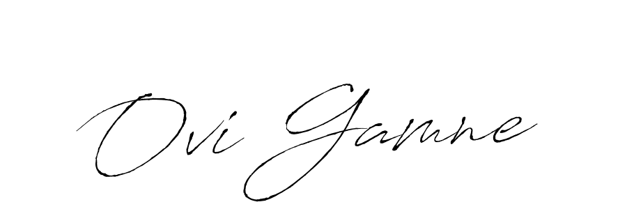 How to make Ovi Gamne signature? Antro_Vectra is a professional autograph style. Create handwritten signature for Ovi Gamne name. Ovi Gamne signature style 6 images and pictures png