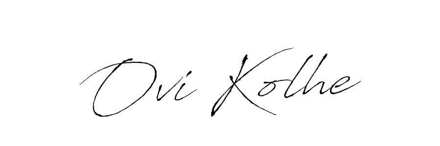 Also You can easily find your signature by using the search form. We will create Ovi Kolhe name handwritten signature images for you free of cost using Antro_Vectra sign style. Ovi Kolhe signature style 6 images and pictures png