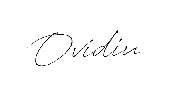 Make a beautiful signature design for name Ovidiu. With this signature (Antro_Vectra) style, you can create a handwritten signature for free. Ovidiu signature style 6 images and pictures png