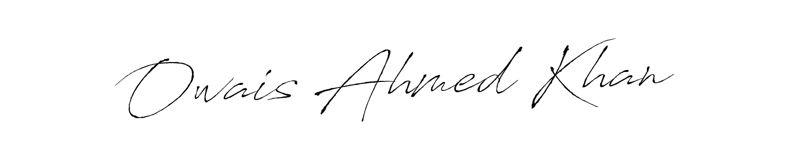 Owais Ahmed Khan stylish signature style. Best Handwritten Sign (Antro_Vectra) for my name. Handwritten Signature Collection Ideas for my name Owais Ahmed Khan. Owais Ahmed Khan signature style 6 images and pictures png