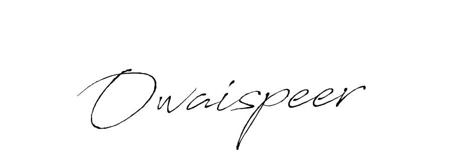 Make a beautiful signature design for name Owaispeer. With this signature (Antro_Vectra) style, you can create a handwritten signature for free. Owaispeer signature style 6 images and pictures png