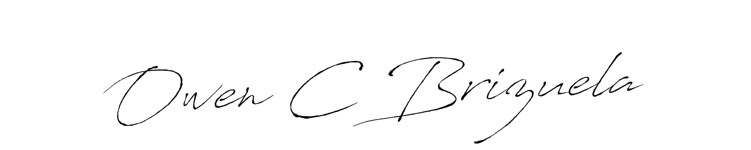 Create a beautiful signature design for name Owen C Brizuela. With this signature (Antro_Vectra) fonts, you can make a handwritten signature for free. Owen C Brizuela signature style 6 images and pictures png