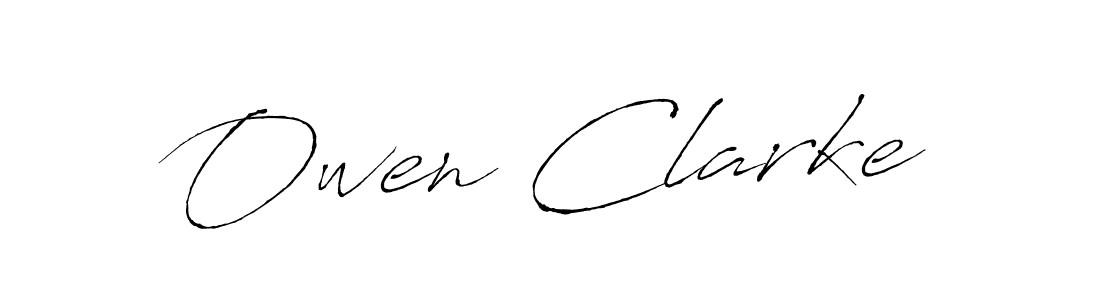 How to make Owen Clarke name signature. Use Antro_Vectra style for creating short signs online. This is the latest handwritten sign. Owen Clarke signature style 6 images and pictures png