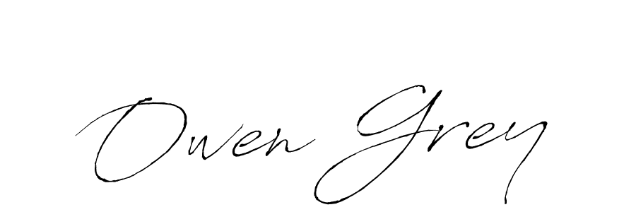 Owen Grey stylish signature style. Best Handwritten Sign (Antro_Vectra) for my name. Handwritten Signature Collection Ideas for my name Owen Grey. Owen Grey signature style 6 images and pictures png