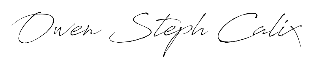 A timeless handwritten aesthetic for Owen Steph Calix. The Antro_Vectra font gives your signature a handcrafted feel with natural curves. Owen Steph Calix signature style 6 images and pictures png