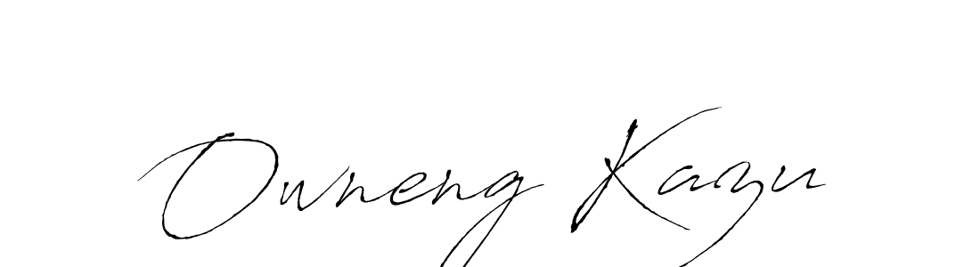 if you are searching for the best signature style for your name Owneng Kazu. so please give up your signature search. here we have designed multiple signature styles  using Antro_Vectra. Owneng Kazu signature style 6 images and pictures png