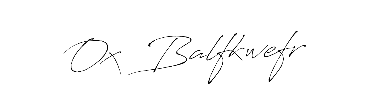 How to make Ox  Balfkwefr name signature. Use Antro_Vectra style for creating short signs online. This is the latest handwritten sign. Ox  Balfkwefr signature style 6 images and pictures png