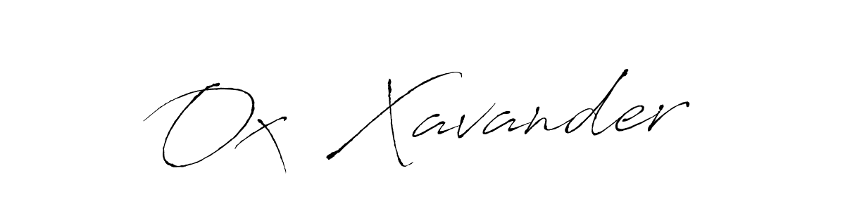Make a beautiful signature design for name Ox  Xavander. With this signature (Antro_Vectra) style, you can create a handwritten signature for free. Ox  Xavander signature style 6 images and pictures png