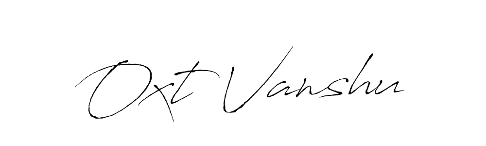 The best way (Antro_Vectra) to make a short signature is to pick only two or three words in your name. The name Oxt Vanshu include a total of six letters. For converting this name. Oxt Vanshu signature style 6 images and pictures png