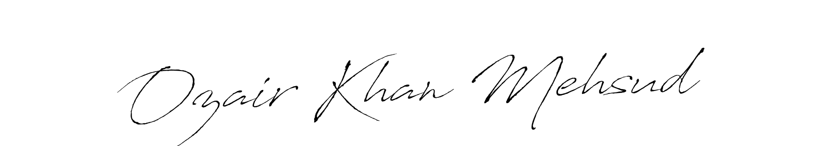 Also we have Ozair Khan Mehsud name is the best signature style. Create professional handwritten signature collection using Antro_Vectra autograph style. Ozair Khan Mehsud signature style 6 images and pictures png