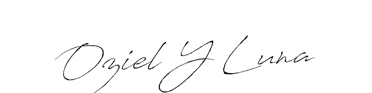 Create a beautiful signature design for name Oziel Y Luna. With this signature (Antro_Vectra) fonts, you can make a handwritten signature for free. Oziel Y Luna signature style 6 images and pictures png