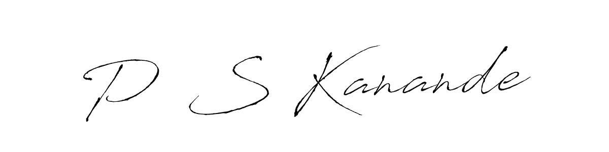 You should practise on your own different ways (Antro_Vectra) to write your name (P  S Kanande) in signature. don't let someone else do it for you. P  S Kanande signature style 6 images and pictures png