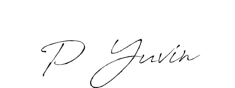 The best way (Antro_Vectra) to make a short signature is to pick only two or three words in your name. The name P  Yuvin include a total of six letters. For converting this name. P  Yuvin signature style 6 images and pictures png