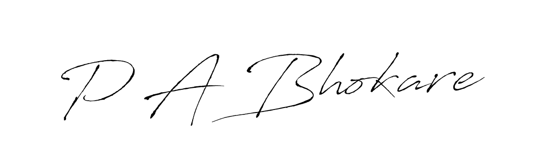 The best way (Antro_Vectra) to make a short signature is to pick only two or three words in your name. The name P A Bhokare include a total of six letters. For converting this name. P A Bhokare signature style 6 images and pictures png