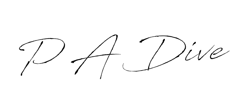 Antro_Vectra is a professional signature style that is perfect for those who want to add a touch of class to their signature. It is also a great choice for those who want to make their signature more unique. Get P A Dive name to fancy signature for free. P A Dive signature style 6 images and pictures png