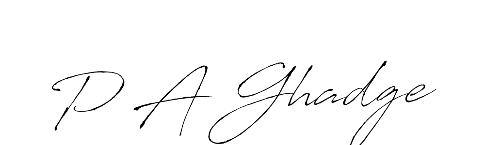 if you are searching for the best signature style for your name P A Ghadge. so please give up your signature search. here we have designed multiple signature styles  using Antro_Vectra. P A Ghadge signature style 6 images and pictures png