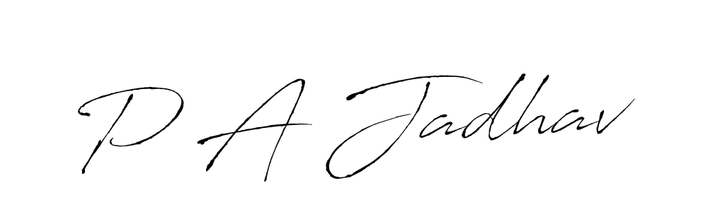 Similarly Antro_Vectra is the best handwritten signature design. Signature creator online .You can use it as an online autograph creator for name P A Jadhav. P A Jadhav signature style 6 images and pictures png