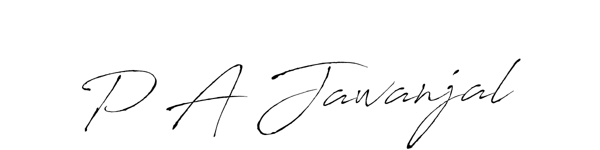 P A Jawanjal stylish signature style. Best Handwritten Sign (Antro_Vectra) for my name. Handwritten Signature Collection Ideas for my name P A Jawanjal. P A Jawanjal signature style 6 images and pictures png