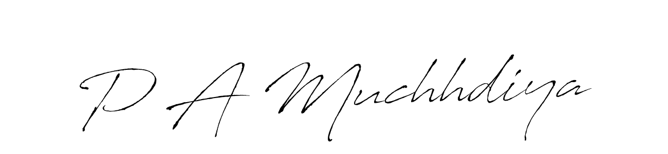 You can use this online signature creator to create a handwritten signature for the name P A Muchhdiya. This is the best online autograph maker. P A Muchhdiya signature style 6 images and pictures png