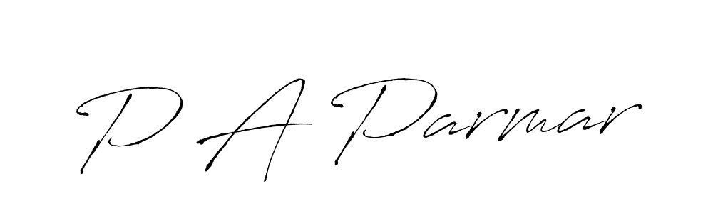 if you are searching for the best signature style for your name P A Parmar. so please give up your signature search. here we have designed multiple signature styles  using Antro_Vectra. P A Parmar signature style 6 images and pictures png