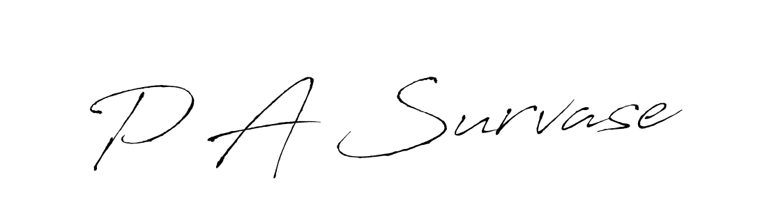 How to make P A Survase signature? Antro_Vectra is a professional autograph style. Create handwritten signature for P A Survase name. P A Survase signature style 6 images and pictures png