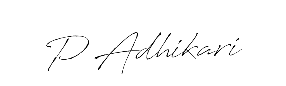 Similarly Antro_Vectra is the best handwritten signature design. Signature creator online .You can use it as an online autograph creator for name P Adhikari. P Adhikari signature style 6 images and pictures png