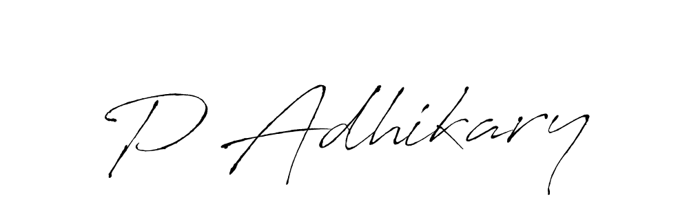 Similarly Antro_Vectra is the best handwritten signature design. Signature creator online .You can use it as an online autograph creator for name P Adhikary. P Adhikary signature style 6 images and pictures png