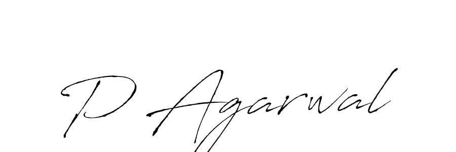 P Agarwal stylish signature style. Best Handwritten Sign (Antro_Vectra) for my name. Handwritten Signature Collection Ideas for my name P Agarwal. P Agarwal signature style 6 images and pictures png