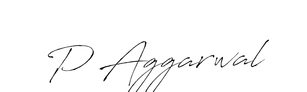 How to make P Aggarwal name signature. Use Antro_Vectra style for creating short signs online. This is the latest handwritten sign. P Aggarwal signature style 6 images and pictures png