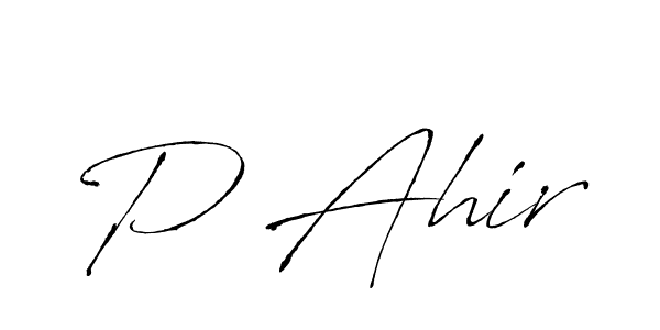 Antro_Vectra is a professional signature style that is perfect for those who want to add a touch of class to their signature. It is also a great choice for those who want to make their signature more unique. Get P Ahir name to fancy signature for free. P Ahir signature style 6 images and pictures png