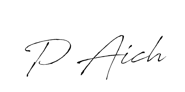 How to make P Aich signature? Antro_Vectra is a professional autograph style. Create handwritten signature for P Aich name. P Aich signature style 6 images and pictures png
