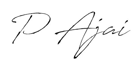 P Ajai stylish signature style. Best Handwritten Sign (Antro_Vectra) for my name. Handwritten Signature Collection Ideas for my name P Ajai. P Ajai signature style 6 images and pictures png