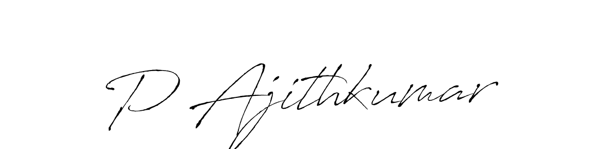 Use a signature maker to create a handwritten signature online. With this signature software, you can design (Antro_Vectra) your own signature for name P Ajithkumar. P Ajithkumar signature style 6 images and pictures png